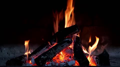 Ambiente crepitante de fuego: Relajante : Meditación Música: Sueño, estudio: Sonidos de chimenea