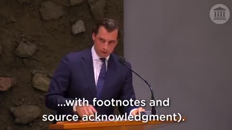 DUTCH POLITICIAN EXPOSES THE GLOBALIST AGENDA IN PARLIAMENT