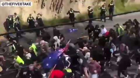 The Moment The People Of Melbourne Had Enough & Bust Through Police Barriers