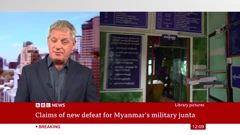 Myanmar: Rebel group says its captured strategic town from ruling military | BBC News