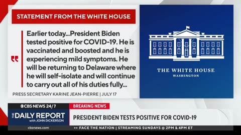 Biden experiencing mild symptoms after COVID-19 diagnosis, White House says