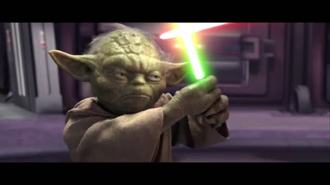 Star Wars Episode III - Master Yoda vs. Darth Sidious (No Music, SFX only)