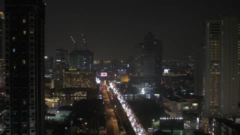 Skyscraper lights in Thailand