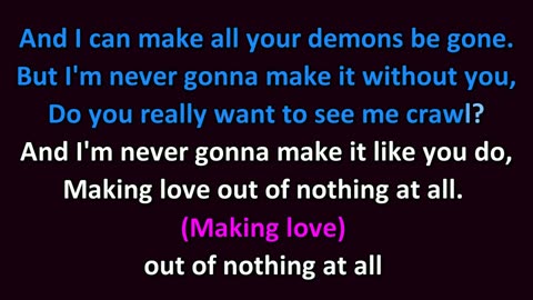 Air Supply - Making Love Out Of Nothing At All KARAOKE