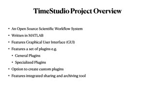 Presentation on TimeStudio