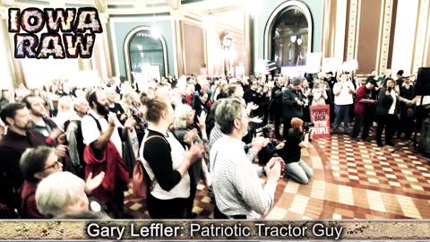 GARY LEFFLER AT OCTOBER 28, 2021 DES MOINES, IOWA CAPITOL VACCINE PROTEST