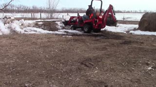 Cleaning snow with the massey and testing new camera