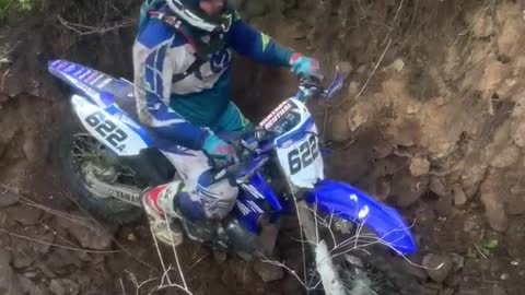 Dirt Bike Launches during Enduro Race