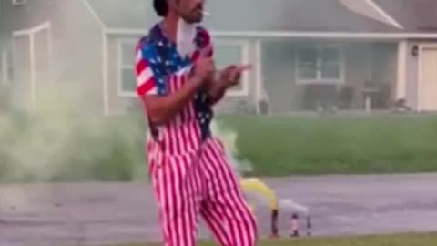 This Is The Man Dancing Moments Before He Blew His Head Up Placing A Firework On His Head~ He Passed Away Later That Day