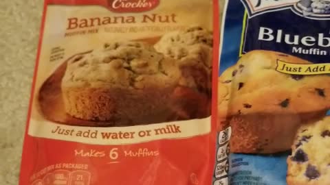 Muffin Mix and Canned Items