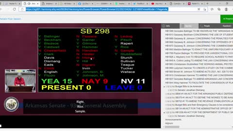vote to debate Asa Hutchinson veto on sb298, Arkansas State Sovereignty Bill