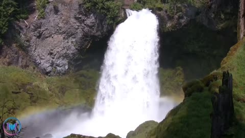 Relaxation Station - 3 Hours of Relaxing Waterfall Sound - Raindrops Background