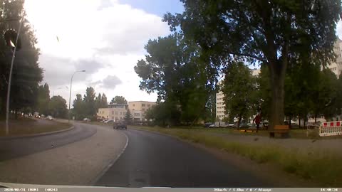 Pedestrian Has Close Call with Falling Branch