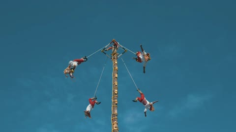 &quot;Voladores de Papantla&quot; show in Mexico