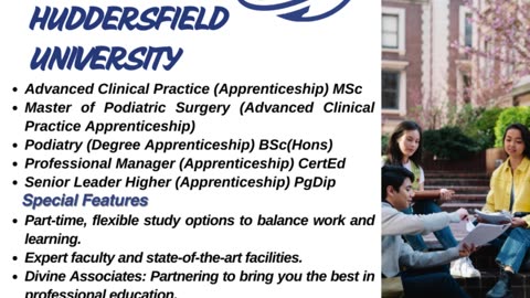 Elevate Your Career with the University of Huddersfield & Divine Associates