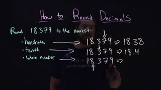 How to Round Decimals| Round 18.739 | Minute Math