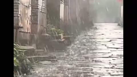 Rain storm piano