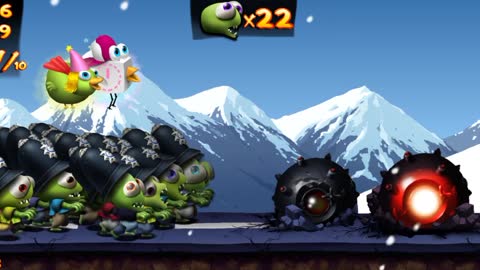 Playing a match with the hat unlocked in the game Zombie Tsunami (ENGLISH POLICE HAT).