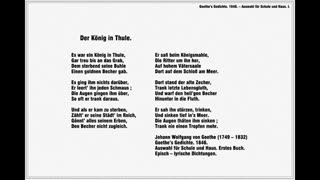 Johann Wolfgang Goethe - Der König in Thule