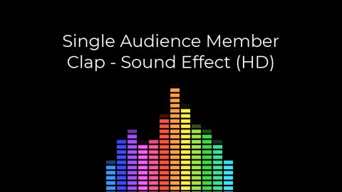 Single Audience Member Clap - Sound Effect (HD)
