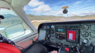 Flying into Roseburg Oregon through broken clouds