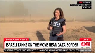 CNN Reporter Gets Covered In The Dirt Of Israeli Tanks