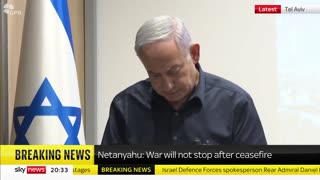 Benjamin Netanyahu has said the war against Hamas will not stop after a ceasefire