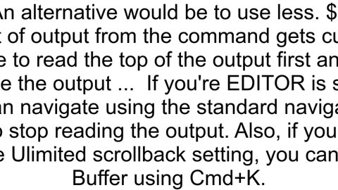 How can I scroll up more increase the scroll buffer in iTerm2