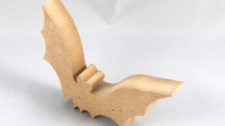 Handmade Halloween Bat Cutout Wood Animal for Crafts