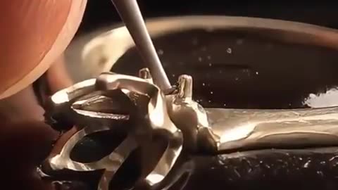 The process of making a ring.