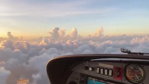 Have you ever seen the first view of flying a plane?