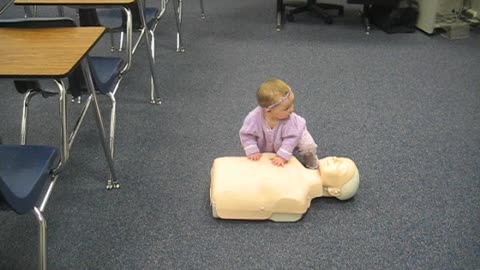 Baby Demonstrates How To Do CPR