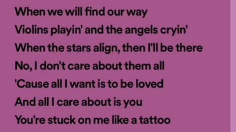 Tattoo lyrics