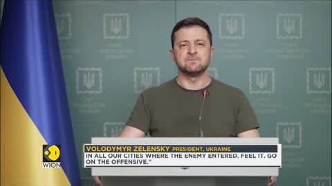 Zelensky urges people to continue resistance as Russia builds military columns near Kyiv | WION