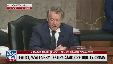 Sen. Rand Paul to Fauci: "The idea that a government official like yourself would claim unilaterally to represent science"