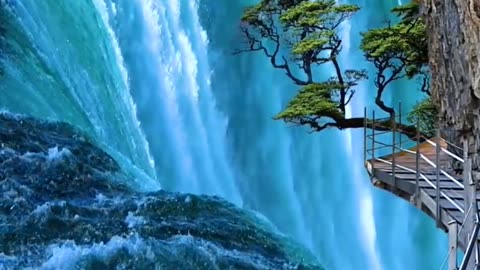 4k waterfall short video
