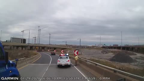 Dashcam Shows Motorcycle Accident