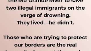 National Guardsman heroically dove into the Rio Grande River to save two illegal immigrants...