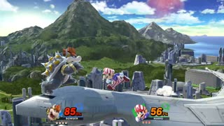 Bowser vs Mario on Corneria (Super Smash Bros Ultimate)