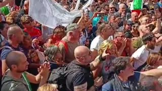 Thousands of people protesting vaccine passports in Rome