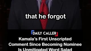 Kamala Unscripted Comment Is Unmitigated Word Salad and Causes Biden Confusion