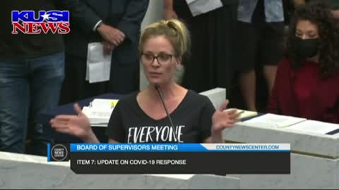 Nurse testifies at San Diego County Board meeting, quits job, protests masks & vaccines