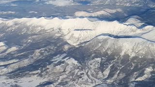 Flyby view of the Mountains