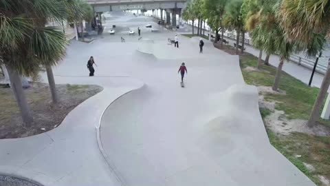 Skateboard Drone Video