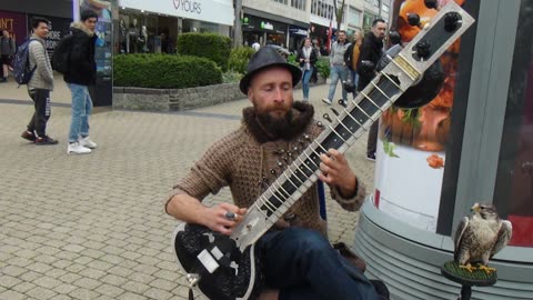 Busker and his Falcon Ocean City 19th 10 2016