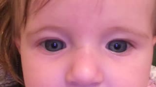 Baby reacts to farting noises