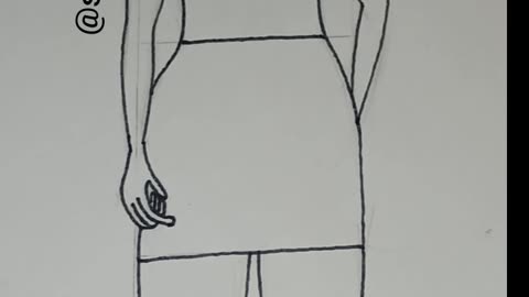 Velma Inspired Fashion Illustration Line Drawing