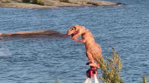 Flyboarding T-Rex