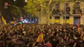 Anti-socialist demonstrations in Madrid, Spain.