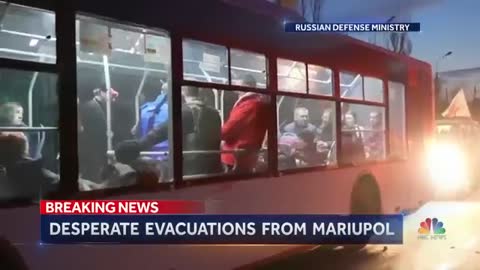 Ukrainian Civilians Evacuated From Mariupol’s Steel Plant